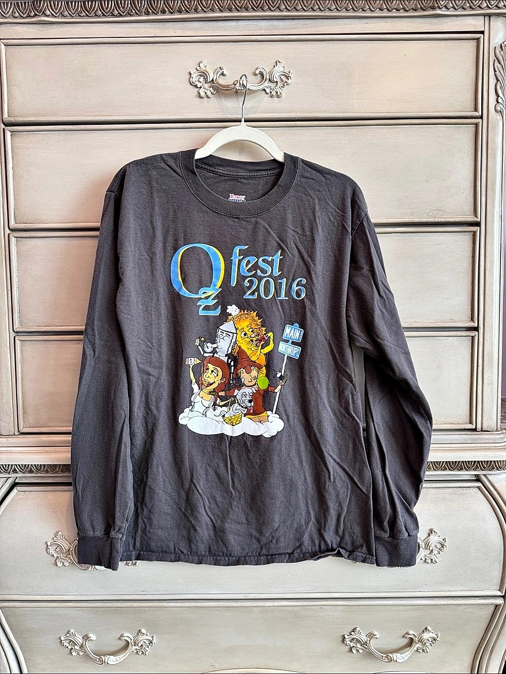Vintage ZBT University at a Buffalo  Oz Fest 2016 Graphic Long Sleeve Gray Size